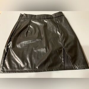 SHEIN Shiny Black Mini Skirt